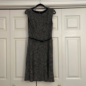 Black printed dress.